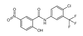 N-[4-氯-3-(三氟甲基)苯基]-2-羟基-5-硝基苯甲酰胺 结构式