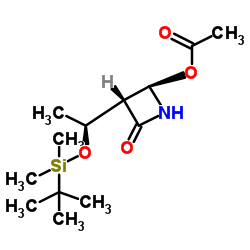 4-乙酰氧基氮杂环丁酮 结构式