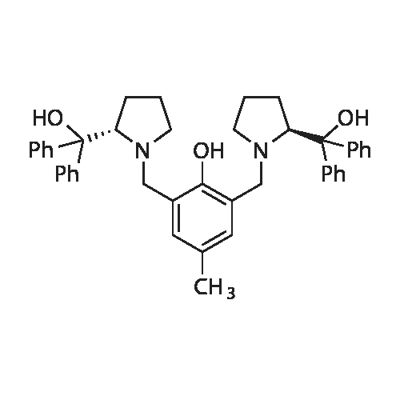 (S,S)-2,6-双[2-(羟基二苯甲基)-1-吡咯烷基-甲基]-4-甲基苯酚 结构式