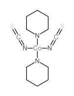 双(吡啶)二(异硫氰酸根合-N)合钴 结构式