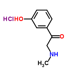 1-(3-羟基苯基)-2-(甲氨基)乙酮盐酸盐 结构式
