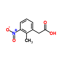 2-甲基-3-硝基苯乙酸 结构式
