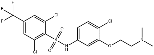 2,6-二氯-N-(4-氯-3-(2-(二甲氨基)乙氧基)苯基)-4-(三氟甲基)苯磺酰胺 结构式
