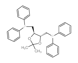 (2R,3R)-(-)-1,4-双(二苯基膦基)-2,3-O-异亚丙基-2,3-丁二醇 结构式