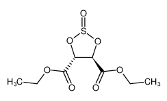 (4R,5R)-2-氧代-1,3,2-二氧硫杂环戊烷-4,5-二羧酸二乙酯 结构式