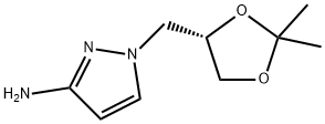 (S)-1-((2,2-二甲基-1,3-二氧戊环-4-基)甲基)-1H-吡唑-3-胺 结构式