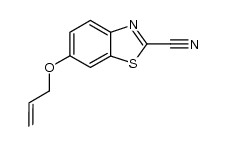6-烯丙氧基苯并噻唑-2-甲腈 结构式