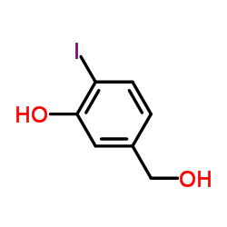 5-羟甲基-2-碘苯酚 结构式