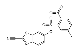 Benzenesulfonic acid, 5-methyl-2-nitro-, 2-cyano-6-benzothiazolyl ester 结构式