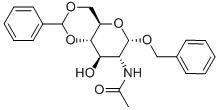 苄基2-乙酰氨基-4,6-O亚苄基-2-脱氧-α-D-葡萄糖苷 结构式