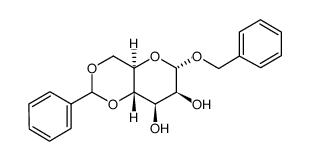 苄基 4,6-O-亚苄基-alpha-D-吡喃甘露糖苷 结构式