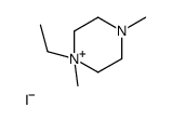 1-乙基-1,4-二甲基哌嗪-1-鎓碘化物 结构式