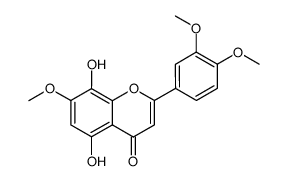 5,8-二羟基-7-甲氧基-2-(3,4-二甲氧基苯基)-4-苯并吡喃酮 结构式