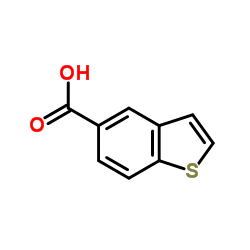 1-苯并噻吩-5-羧酸 结构式