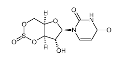 2,4(1H,3H)-Pyrimidinedione, 1-(3,5-O-sulfinyl-β-D-xylofuranosyl)- 结构式
