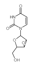 1-(2,3-环氧-β-D-来苏呋喃糖基)尿嘧啶 结构式