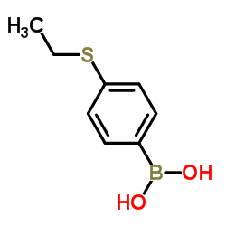 4-(乙基硫代)苯硼酸 结构式