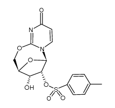 2'-O-对甲苯磺酰基-2,5'-脱水尿苷 结构式
