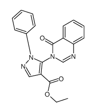 5-(4-氧代喹唑啉-3-基)-1-苯基吡唑-4-羧酸乙酯 结构式