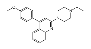 2-(4-乙基哌嗪-1-基)-4-(4-甲氧基苯基)喹啉 结构式