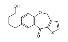 8-(4-羟基丁基)噻吩并[3,2-c][1]苯并氧杂卓-10(4H)-酮 结构式