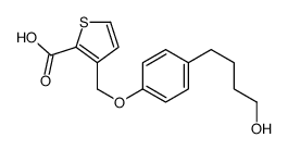 3-[[4-(4-羟基丁基)苯氧基]甲基]噻吩-2-羧酸 结构式