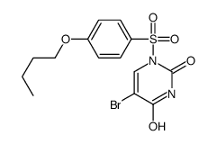 5-溴-1-(4-丁氧基苯基)磺酰基嘧啶-2,4-二酮 结构式