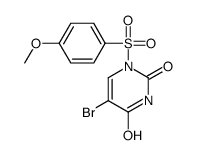 5-溴-1-(4-甲氧基苯基)磺酰基嘧啶-2,4-二酮 结构式