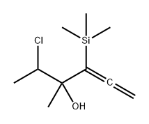 2-氯-3-甲基-4-(三甲基硅基)-4,5-己二烯-3-醇 结构式