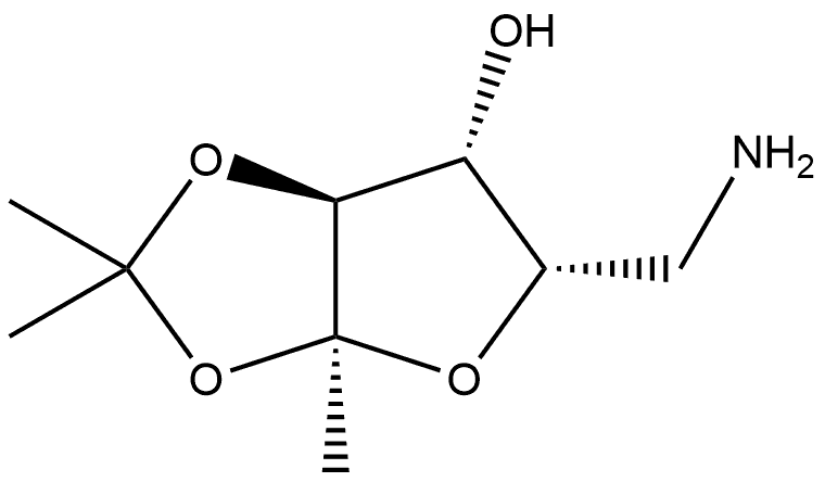 6-氨基-1,6-二脱氧-2,3-O-异亚丙基-α-L-山梨呋喃糖 结构式