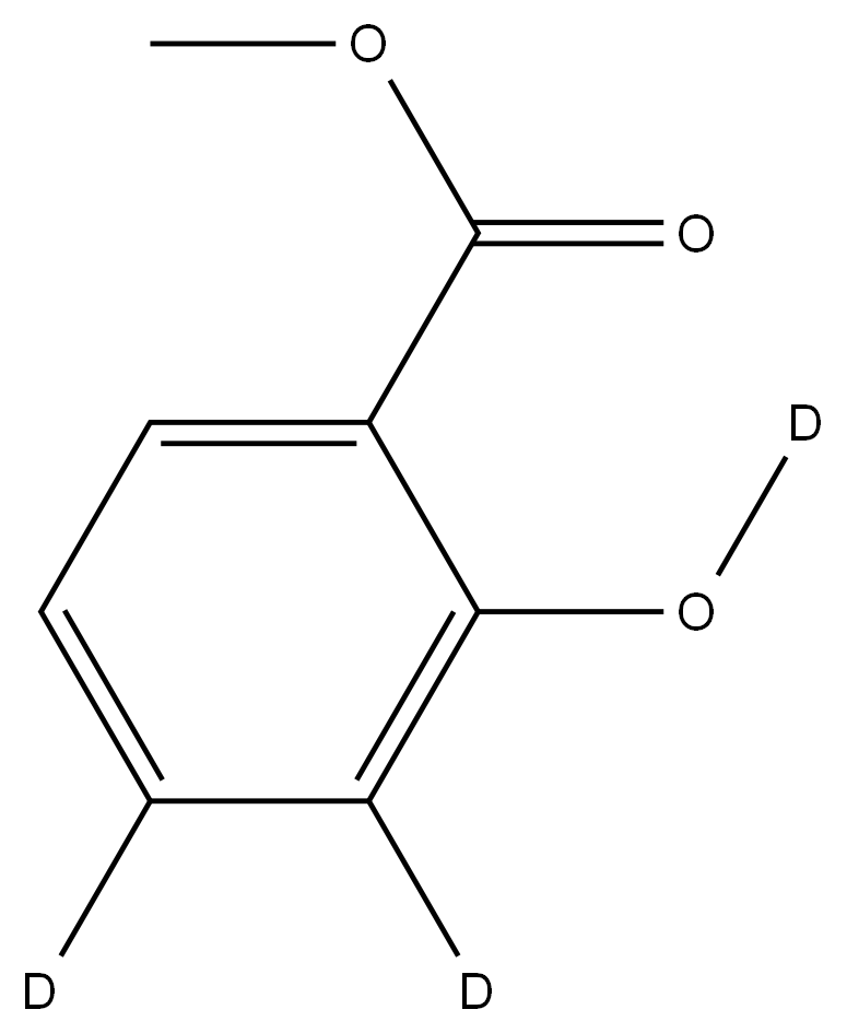 水杨酸甲酯-d3 结构式