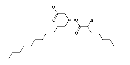 (R)-3-[(2-溴-1-氧代辛酰基)氧基]-十四烷酸甲酯 结构式