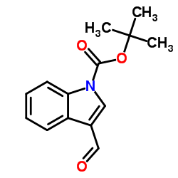 3-甲酰基-1H-吲哚-1-羧酸叔丁酯 结构式