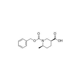 (3S,6R)-1-((苄氧基)羰基)-6-甲基哌啶-3-羧酸 结构式