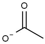 乙酸根离子 结构式
