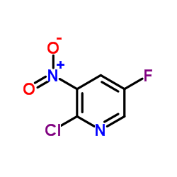 2-氯-3-硝基-5-氟吡啶 结构式