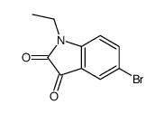 5-溴-1-乙基-1H-吲哚-2,3-二酮 结构式