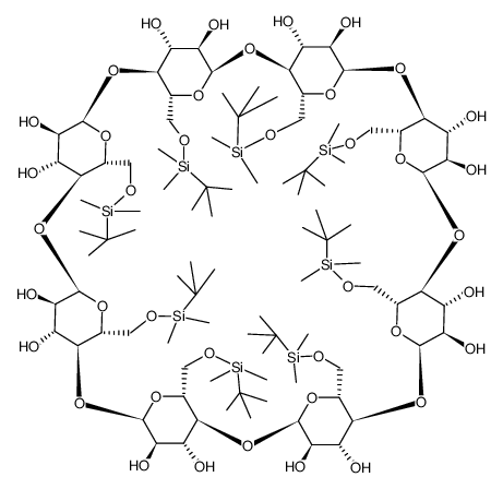 八-6-(二甲基-叔-丁基甲硅烷基)-Γ-环糊精 结构式