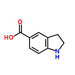 吲哚啉-5-羧酸 结构式