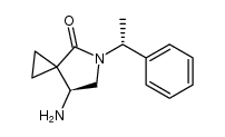(7S)-7-氨基-5-[(1R)-1-苯乙基]-5-氮杂螺[2.4]庚-4-酮 结构式