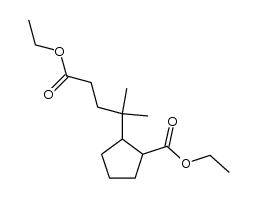 顺式-2-(乙氧羰基)-γ,γ-二甲基环戊烷丁酸乙酯 结构式