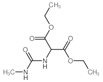 Propanedioic acid,2-[[(methylamino)carbonyl]amino]-, 1,3-diethyl ester 结构式