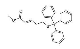 (E)-5-(三苯甲硫基)-2-戊烯酸甲酯 结构式