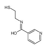 N-(2-巯基乙基)吡啶-3-甲酰胺 结构式