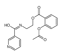 2-(吡啶-3-甲酰氨基)乙基 2-乙酰氧基苯甲酸酯 结构式