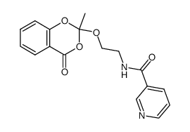 N-[2-[(2-甲基-4-氧代-4H-1,3-苯并二氧杂环己二烯-2-基)氧基]乙基]-3-吡啶甲酰胺 结构式