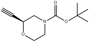 (2S)-2-乙炔基吗啉-4-羧酸叔丁酯 结构式