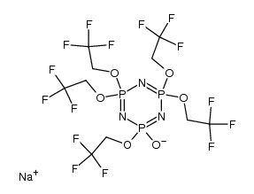 五(2,2,2-三氟乙氧基)单羟基环三磷嗪钠盐 结构式