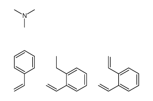 氯甲基化三甲胺季铵化的乙烯乙苯-二乙烯苯-乙烯苯聚合物 结构式