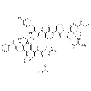 醋酸亮丙瑞林 结构式